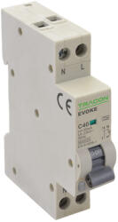 TRACON EVOKEAB1003 Kombinált védőkapcsoló, elektronikus, 2P, 1 modul, B kar (EVOKEAB1003)