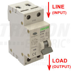 TRACON EVOK2C4003 Kombinált védőkapcsoló, 2P, 2modul, C karakterisztika (EVOK2C4003)