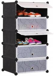MUFART Dulap modular pentru depozitare incaltaminte, Mufart, plastic, 5 compartimente, 37x49x93 cm GartenVIP DiyLine (14980_1) Pantofar