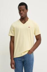 Levi's pamut póló sárga, férfi, sima - sárga XL
