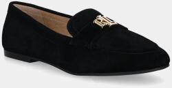 Lauren Ralph Lauren velúr mokaszin Averi III fekete, női, lapos talpú, 802946809005 - fekete Női 38.5