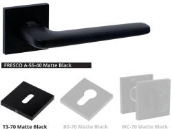 Bussare CLASSIC Fresco Négyzetrozettás A-55-70 Matt Fekete BB (50-A55700-51)