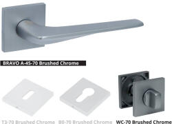 Bussare CLASSIC Bravo Négyzetrozettás A-45-70 Szatén króm felület WC (25-A45700-58)