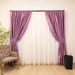 Hiko Set 2 draperii opace Hiko Blackout, dimout mov lavanda lucios, cu rejansa (10014734)