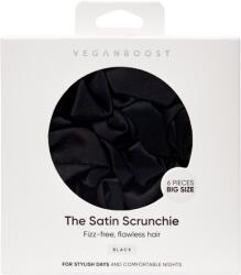 Veganboost Szatén Scrunchie, nagy méret - Fekete