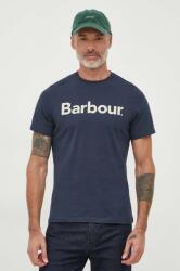 Barbour pamut póló sötétkék, nyomott mintás - sötétkék XL