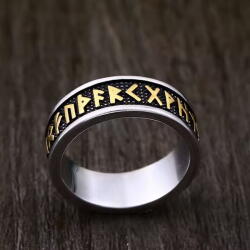 NNM inel Viking Amulet Rune Words - SS8-595R Aur
