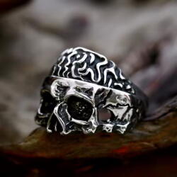 NNM Inel Steel Skull Punk - SS8-1196R