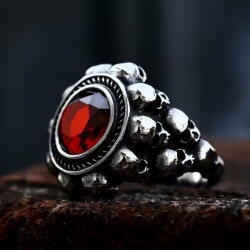 NNM inel Red Zircon Punk - SS8-839R rosu