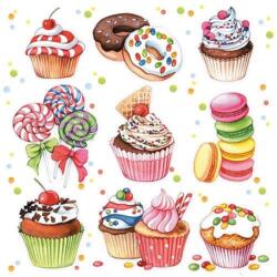 Ambiente Sweets papírszalvéta 33x33cm, 20db-os