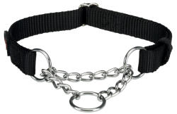 TRIXIE Zgarda Semistrangulanta, Premium, S-M: 30-40 cm 15 mm, Negru, 202701