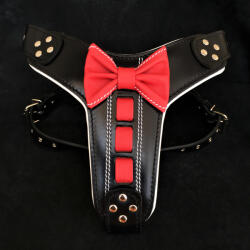 Bestia Ham Bowtie-Papion, Piele Naturala, M, Negru Rosu