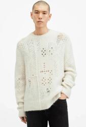 AllSaints gyapjú pulóver HADWIN meleg, férfi, fehér, M046KB - fehér L
