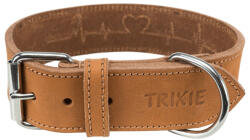 TRIXIE Zgarda Piele Rustic Heartbeat, L-XL: 55-65 cm 40mm, Maro, 19017