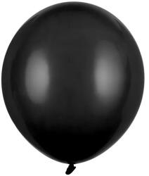 Partydeco Strong 17" (43cm-es) Latex léggömb, Fekete (LUFI247250)