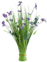 decoDoma Mănunchi de iarbă ornamentală, flori mov, 70 cm