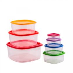 RFL Houseware Set 7 cutii alimente, ovale, 5 litri+3 litri+2 litri+1, 1 litri+590 ml+340 ml+180 ml, Rainbow (R3-924802)