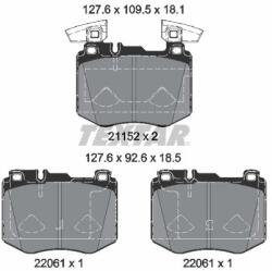 TEXTAR set placute frana, frana disc TEXTAR 2115203