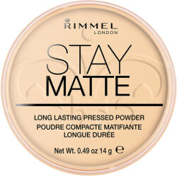 Rimmel London Pudra compacta Stay Matte 001 Transparent, 14g, Rimmel London