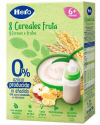 Hero Baby Pudra instant de 8 cereale cu fructe +6 luni, 340g, Hero Baby