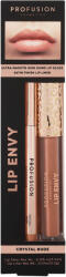 Profusion Cosmetics Set Luciu de buze ultra neted si lucios 3.5ml + Creion pentru buze cu finish satinat 0.3g Lip Envy Crystal Nude, Profusion Cosmetics