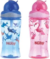 Nuby Pahar Flip It cu pai +4 ani, 360ml, Nuby