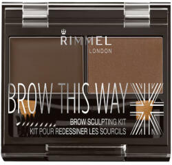 Rimmel London Kit pentru sprancene Brow This Way 003 Dark Brown, 2, 4g, Rimmel London