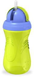 PUR Pahar sport cu pai +6 luni Verde, 350ml, PUR