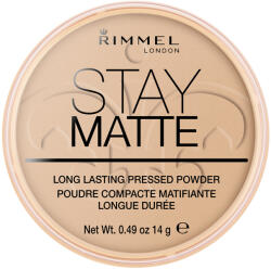 Rimmel London Pudra compacta Stay Matte 004 Sandstorm, 14g, Rimmel London