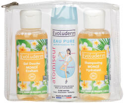 Evoluderm Set Gel de dus 100ml + Spray apa pura 50ml + Sampon 100ml, Evoluderm