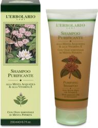 L'Erbolario Sampon purificator cu menta si vitamina E, 200ml