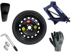 Extradeon Készlet - Mankókerék + Kerékkulcs + Hévér + Tároló a Hévérhez VW e-UP! 115/70 R16 4x100 CB57.1