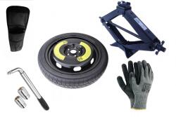 Extradeon Készlet - Mankókerék + Kerékkulcs + Hévér + Tároló a Hévérhez VW TOURAN I 125/80 R15 5x112 CB57.1