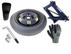 Extradeon Készlet - Mankókerék + Kerékkulcs + Hévér + Tároló a Hévérhez PEUGEOT 307 125/70 R17 4x108 CB65.1