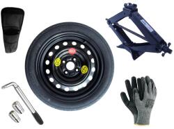 Extradeon Készlet - Mankókerék + Kerékkulcs + Hévér + Tároló a Hévérhez MAZDA 2 II 125/70 R15 4x100 CB54.1