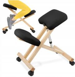 4FIZJO térdelő szék, ergonomikus, állítható magasságú, fekete (Krzesło klęcznik do pracy PURE)