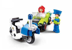 Sluban Metropolis M38-B1217D Álruhás bandita autóban és rendőr motoron 98 db (M38-B1217D)