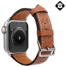 Gigapack Apple Watch Series pótszíj, valódi bőr, világosbarna (GP-149383) (GP-149383)