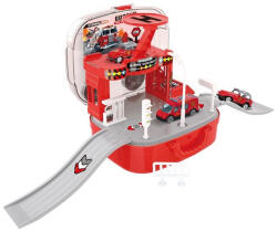 Wiky Tűzoltóállomás készlet bőröndben, lifttel + 2 db autó + 1 db helikopter 44 x 17 x 19 cm (037670)