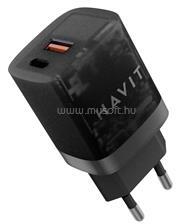 Havit UC303 Mobile series GaN 30W utazó töltő (fekete) (UC303_EU) (UC303_EU)