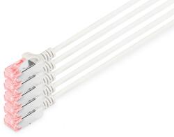 ASSMANN U/FTP CAT6 Patch Kábel - 10 m, Szürke, 5 db/csomag (DK-1624-100S-5)