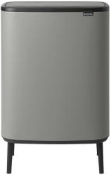 Brabantia Bo Touch Bin Hi XXL nyomófedeles szelektív szemetes magasított, lábakkal - betonszürke ásványi textúra 2x30L (130663)