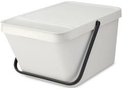 Brabantia Sort & Go Stackable Waste Bin halmozható szelektív szemetes felnyitható fedéllel - világos szürke 20L (277702)