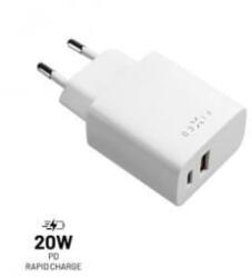 FIXED Travel USB-C, USB-A hálózati töltő 20W fehér (FIXC20N-CU-WH)