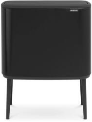 Brabantia Bo Touch Bin nyomófedeles szelektív szemetes lábakkal - matt fekete 3x11L (316067)