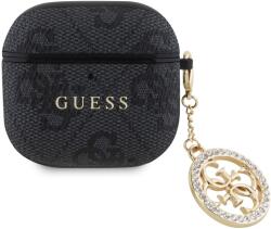 GUESS 4G Script PC/PU Charm AirPods 4 tok fekete