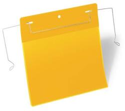 DURABLE Logisztikai zseb, A5, fekvő, DURABLE, dróttal, sárga (DB175204) - iroda24