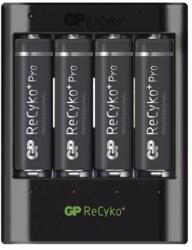 GP USB akkumulátor töltő 4 db AA méretű akkuval, U421 + 4×AA GP ReCyko+ Pro, 1-4 csatornás töltés (GP-B04211)