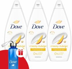 Dove Krémtusfürdő Creamy Indulge 3x450ml + Ajándék Dove Kulacs