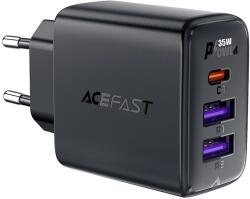 ACEFAST A57 2X USB-A / USB-C Gan Hálózati Töltő - 35W, Fekete
